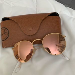ray ban round flash sunglasses